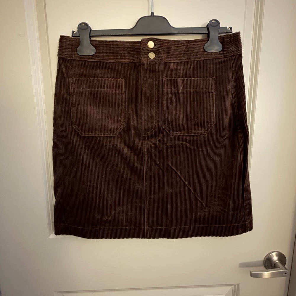 NWT LOFT Brown Corduroy Skirt | Size 6